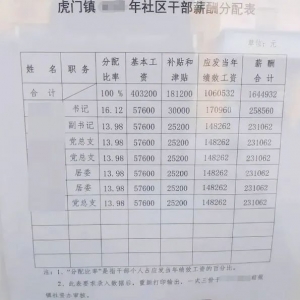 虎门“社区干部”月薪2万，是否合理？