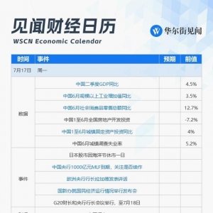 本周重磅日程：中国上半年经济成绩单，LPR和MLF会降息吗？特斯拉、台积电迎财报大考 ...